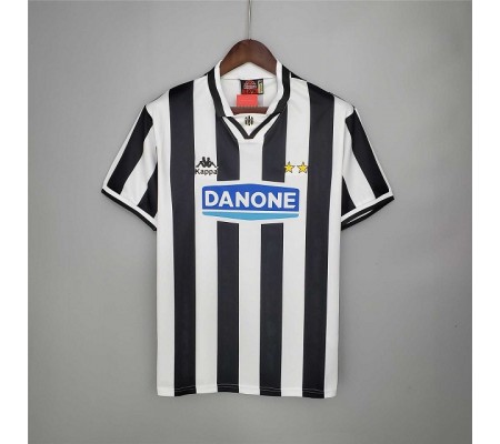 Juventus 94/95 Home Black&White Soccer Jersey